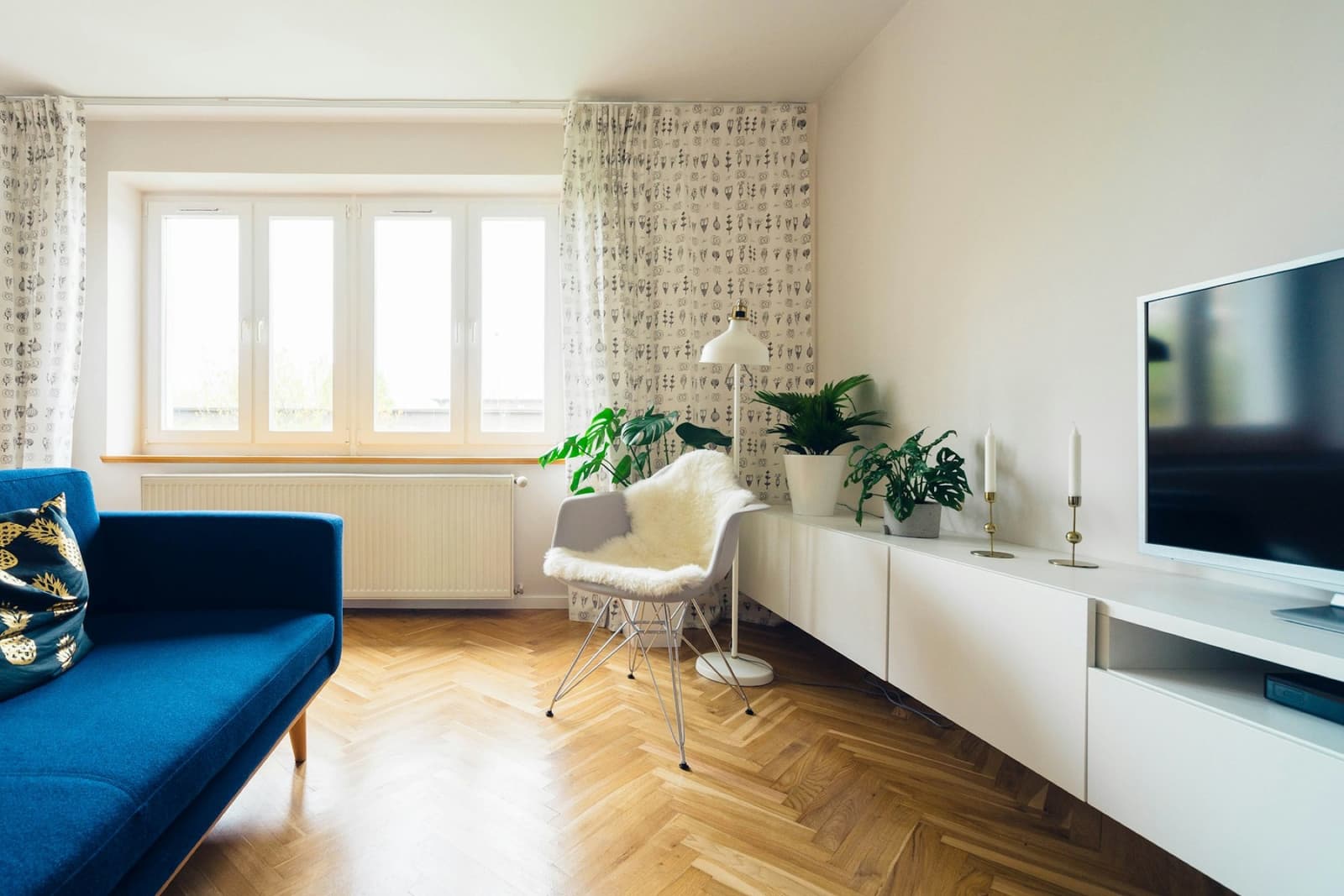 A bright, quiet living room